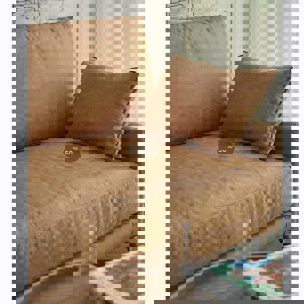 Luna Three Seaters Sofa, Three Seater Corner Sofa, Real Leather-Weilai Concept-Weilai Concept