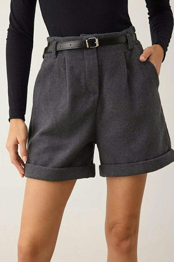 WOVCOR Cashmere Belted Shorts