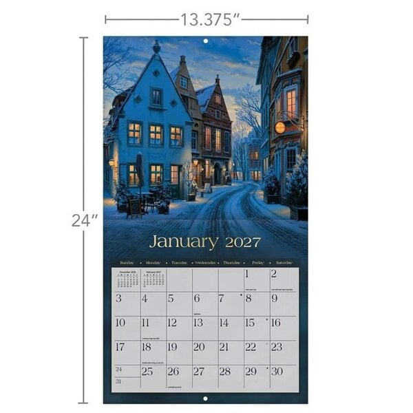 Around The World Deluxe Calendar 2027, Deluxe Calendars, Month To View, Travel, Gift