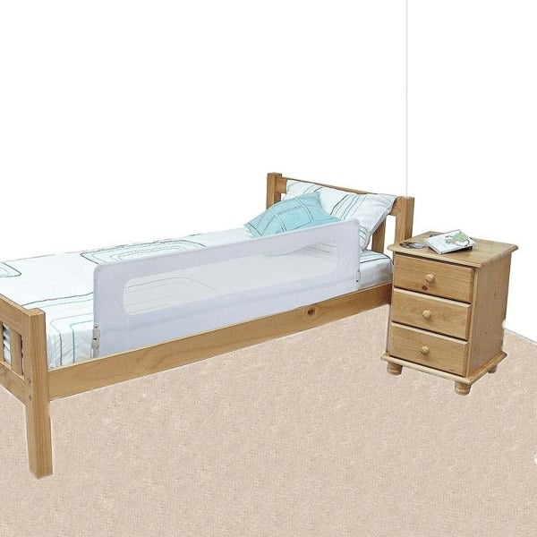 Safetots Extra Wide Bed Rail, White 140cm Wide x 50cm Tall, Toddler Bed Guard For Safety