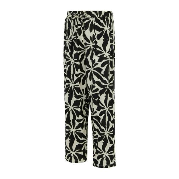 Regatta Womens/Ladies Elbrie Abstract Floral Trousers - White/Black - 