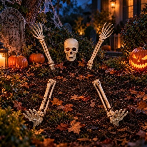 Samuel Alexander 95cm Halloween BoneYard Bones Skeleton Decoration with Ground Stakes