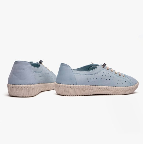 Lotus KAMARI Womens Leather Trainers Pale Blue