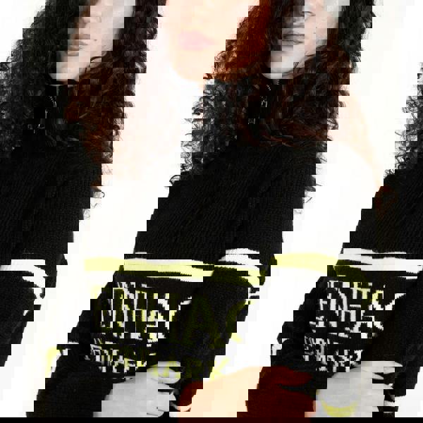 Blue Vanilla Zip Neck Logo Jumper