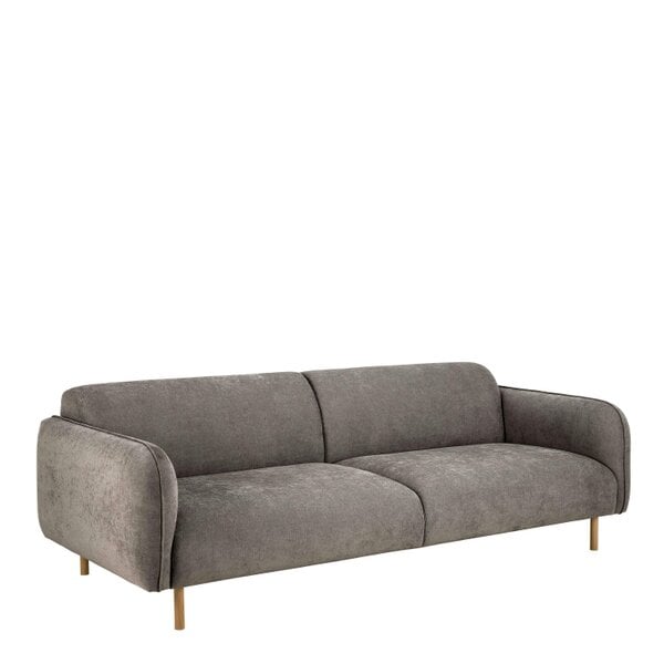 Wyld Haus Cambridge 3 Seater Upholstered Sofa in Fay Dusty Brown Fabric