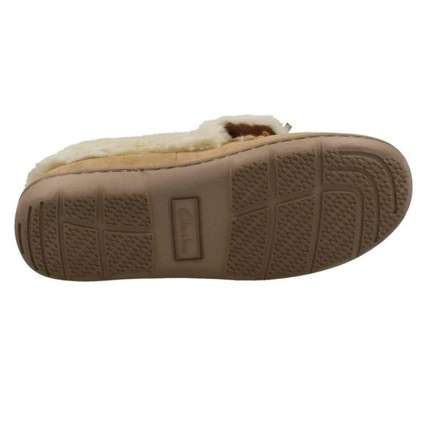 Clarks Ladies Clarks Moccasin Warm Lined Slippers Leno Cosy