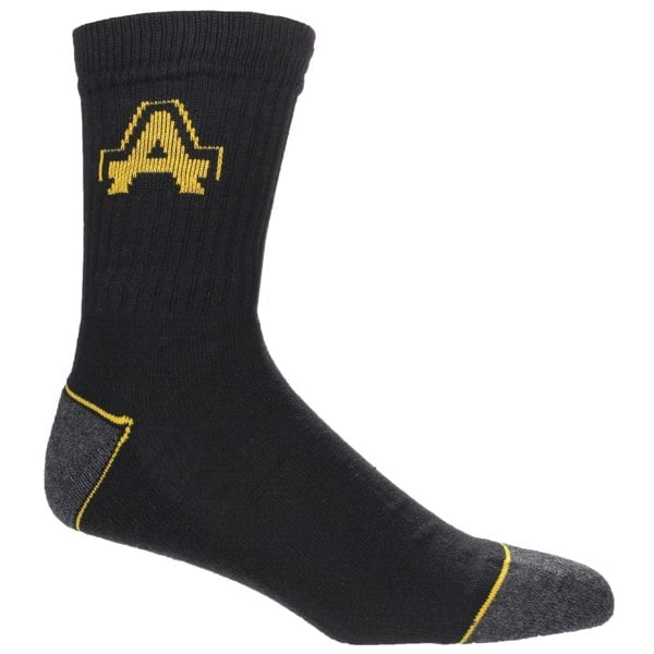 Amblers Safety Amblers Cotton Men's Black Work Socks