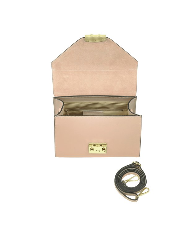 Le Parmentier Peggy Top Handle Satchel Bag - Pink