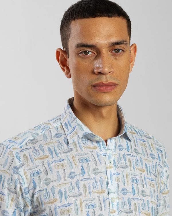 Steel & Jelly Limited Edition Marine Illustration Print Long Sleeve Shirt