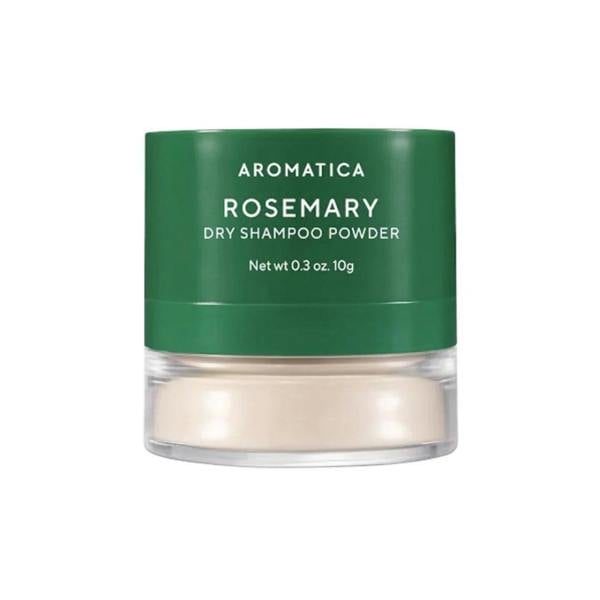 AROMATICA Rosemary Dry Shampoo Powder – 10g natural Korean dry shampoo with Rosemary oil and mineral powder available at Atelier De Glow UK.