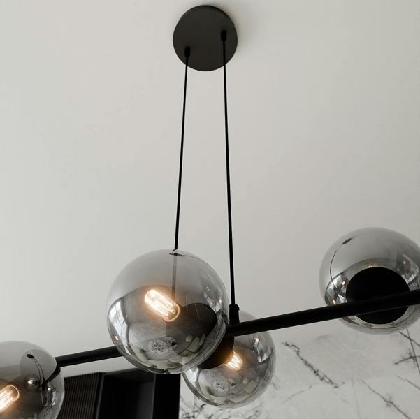 Emibig ROSSI Pendant lamp  6 x E14 Black with Graphite Shade