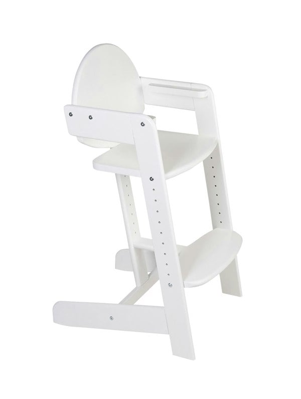 Safetots Grow with Me Wooden High Chair, White, Highchair for Baby and Toddler, converts to a Childs Chair, Stylish and Practical