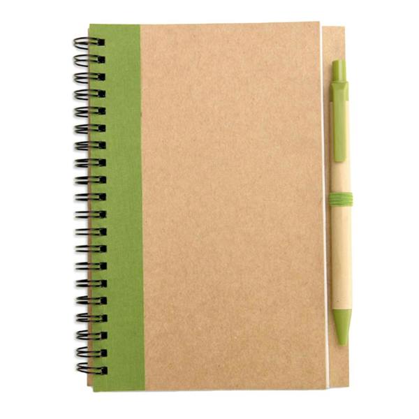 MidOcean Sonora Plus Recycled B6 Notebook with Pen - Lime - 