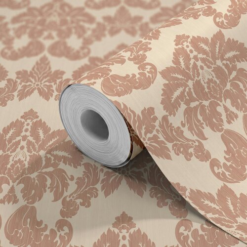 Hoopla Walls Windsor Damask - Copper 10m Wallpaper