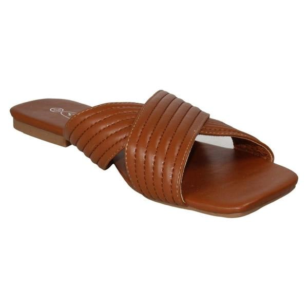 Spot On Ladies Spot On Flat Wide Fit Sandals F00400