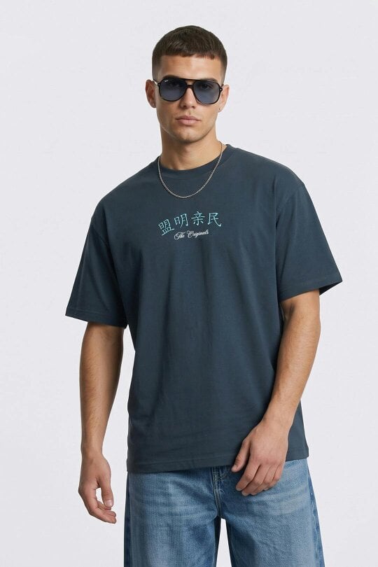 London Attitude Oversized Japanese Dragon Graphic T-Shirt