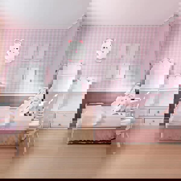 Milagro Sweet LED Childrens Wall Or Ceiling Lamp In Pink Safe Comforting