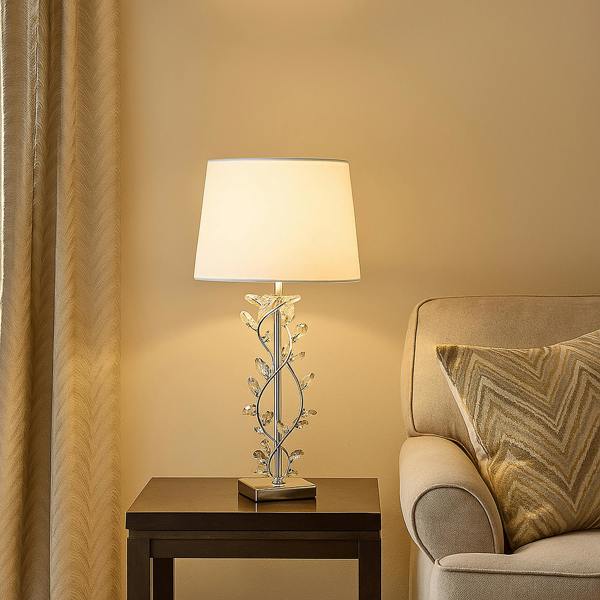 Chrome & Glass Table Lamp
