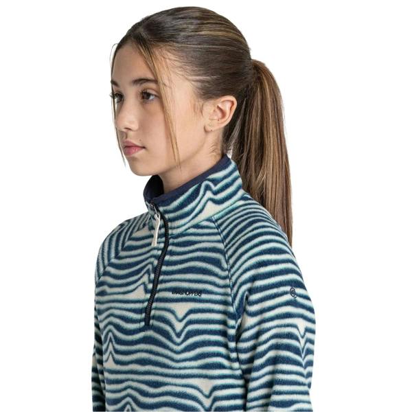 Craghoppers Childrens/Kids Kai Wave Zip Neck Regular Sweatshirt - Poseidon Blue - 