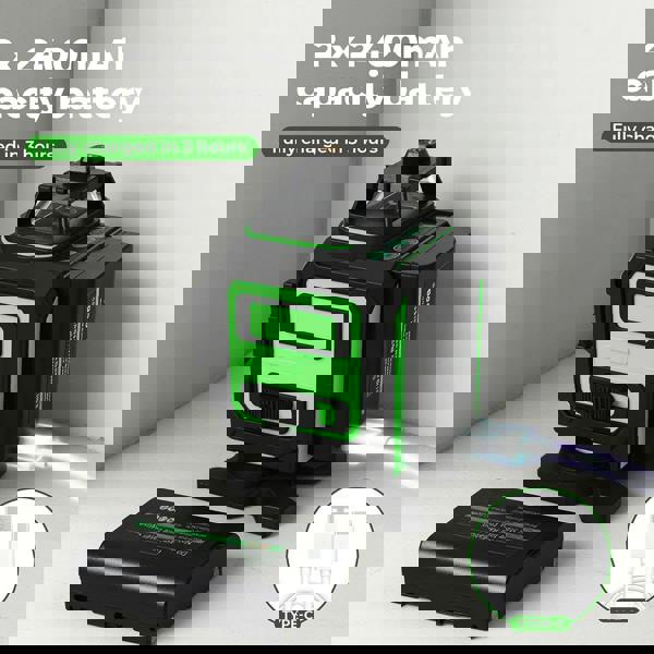 Traderight Laser Level 4D 16 Line 360° Green Self -Leveling with Remote Tripod