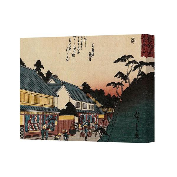 Benjamin Tate Design Canvas Wall Art Japanese Ukiyoe Town Scene Sunset Print