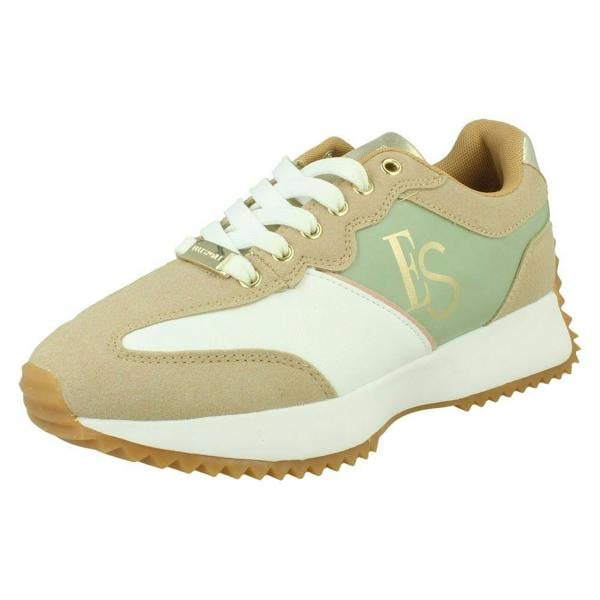Elle Sport Ladies Elle Sport Slight Wedge Lace Up Trainers F7296