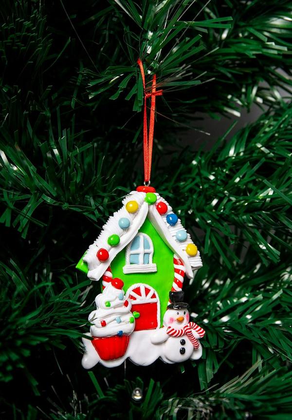 Multicolour Ceramic Christmas Hanging Decorations in 3 or 12 Pack Sizes for Trees and Displays image 8
