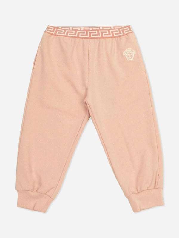 Versace Baby Girls Medusa Logo Joggers in Pink