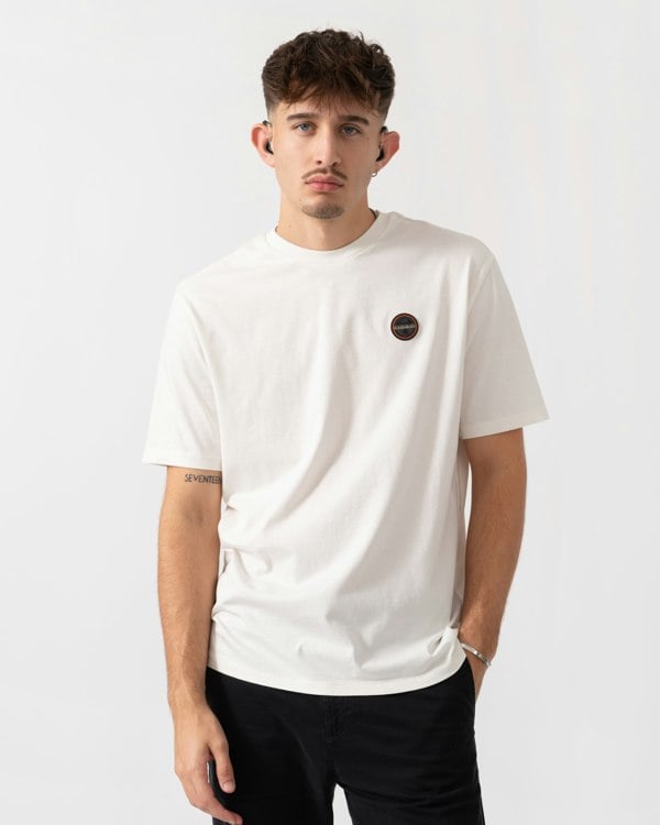 Napapijri Badge Mens Short Sleeve T-Shirt - White Heron 206
