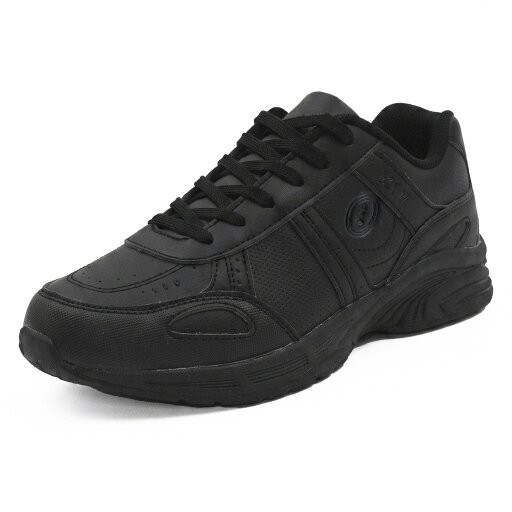 Optimum X17 Lace-Up School Trainers (Senior) | Durable Black & White - Black