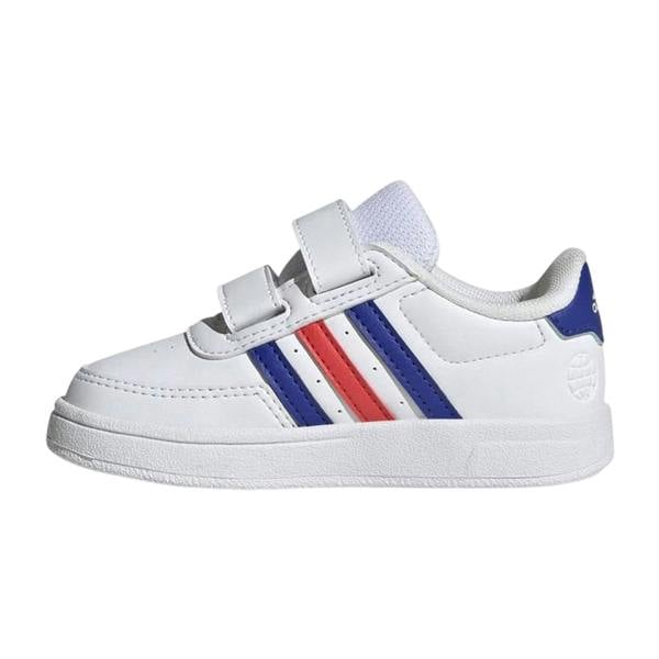 Adidas Childrens/Kids Breaknet 2.0 Round Toe Trainers - White/Blue/Red - 