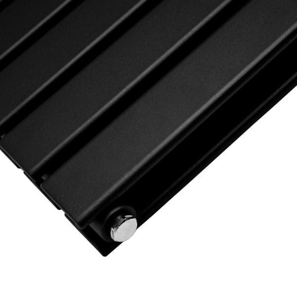 Designer Flat Panel Radiator - Matt Black 1600mm x 280mm)