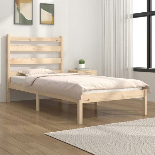 Berkfield Bed Frame Solid Wood Pine 100x200 cm