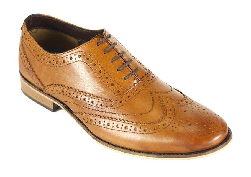 Front London Diego Brogue Shoes - Tan