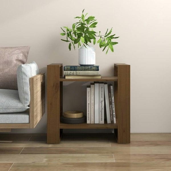 Berkfield Book Cabinet/Room Divider Honey Brown 60x35x57 cm Solid Wood