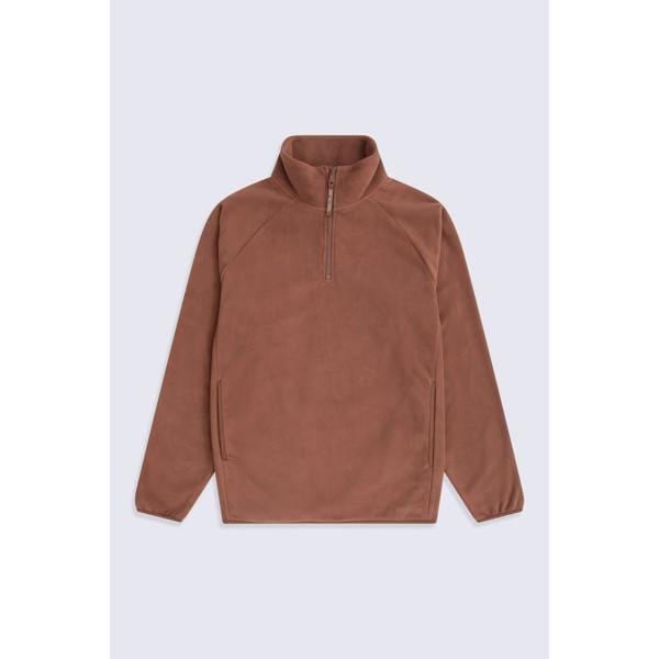 Animal Mens Stockholm Half Zip Fleece Top - Rust - 