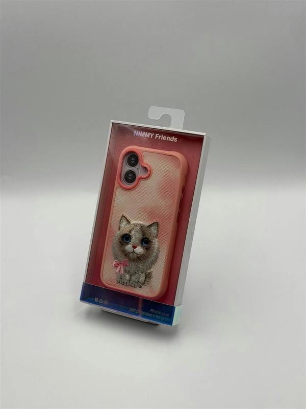 Nimmy Friends Nimmy Big Eye Cute Pet Ragdoll Cat Case with MagSafe for iPhone 17 6.3" Pink - N-XDY-IP17-07-D