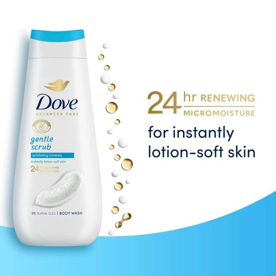 Dove Advanced Care Gentle Scrub Body Wash 24H Renewing Micromoisture 225ml