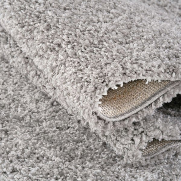 Grey shaggy rug Easy to clean, Colourfast, Resilient, Pet-friendly