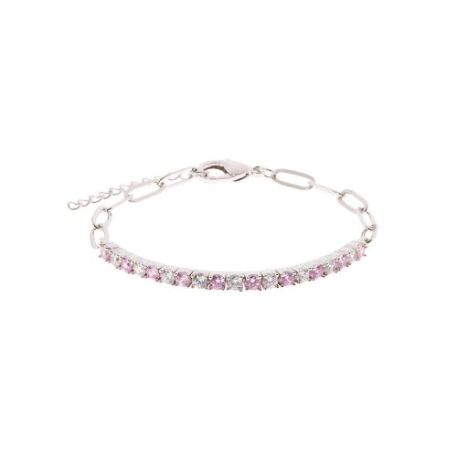 Cachet London Ella Silver Rose Tennis Bracelet