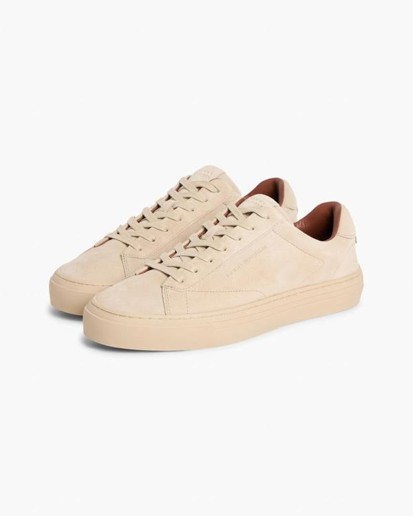Tommy Hilfiger Park Premium Suede Mens Trainers - Sandalwood