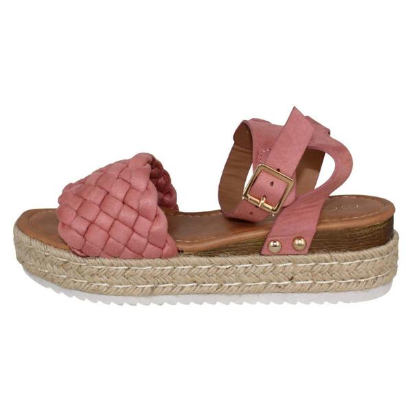 Spot On Ladies Spot On Wedge Flatform Sandals F12021