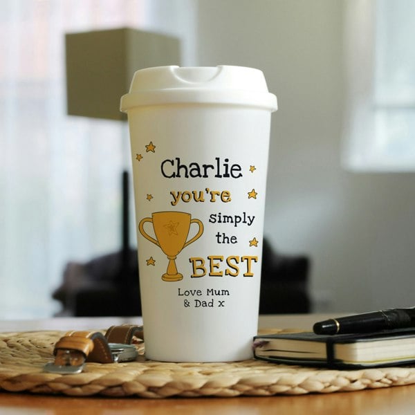 Personalised Memento Company Personalised Simply The Best Travel Mug