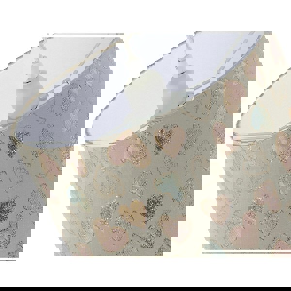 Feminine Pink Duck Egg and Shiny Gold Hearts Circular Lamp Shade Image 5