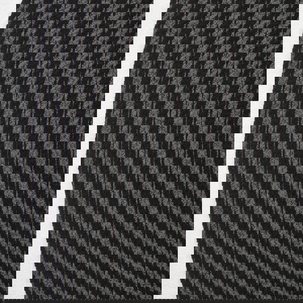 HOMESCAPES Grey and Black Handmade Woven Spiral Braided Rug