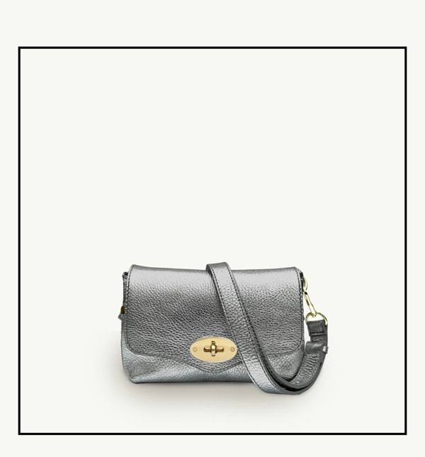 Apatchy London The Maddie Leather Bag - Pewter