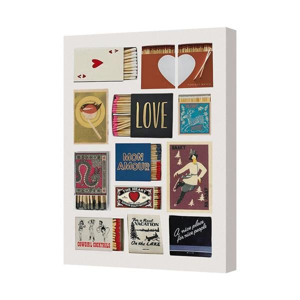 Benjamin Tate Design Contemporary Matchbox Style Modern Canvas Wall Art Print Handmade In UK
