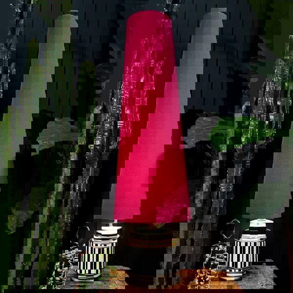 Love Frankie Raspberry Velvet Oversized Cone Lampshades