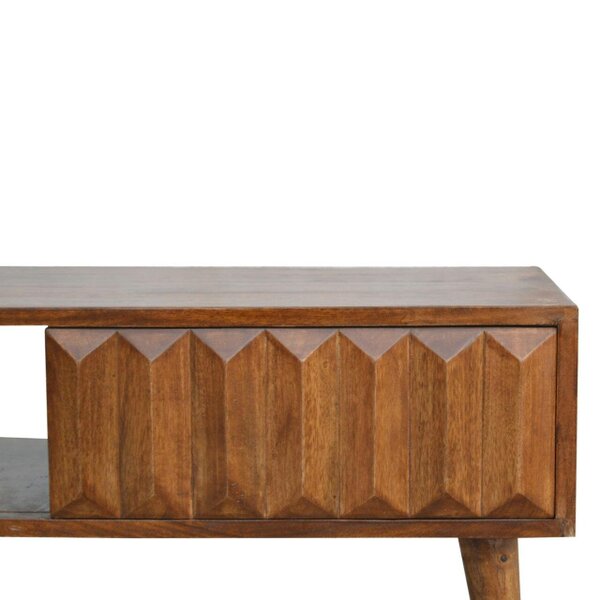 Wyld Haus Rimini Chestnut Mango Wood Sliding Door TV Media Unit