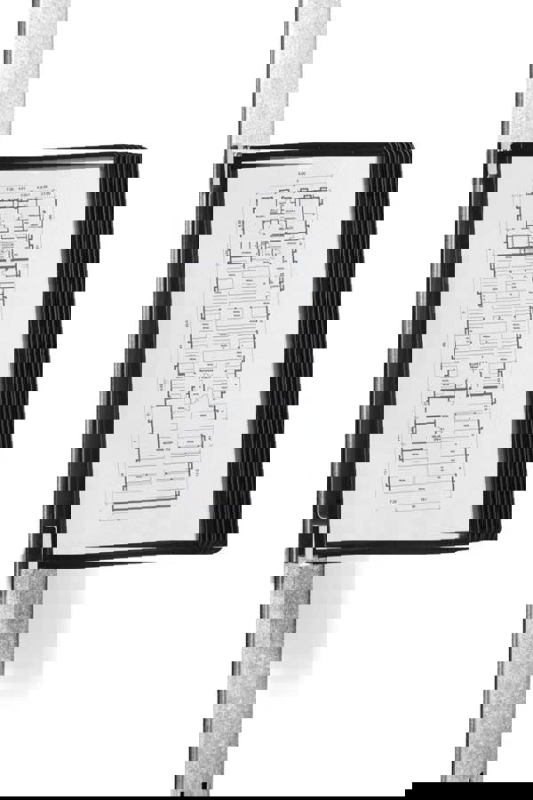 Durable VARIO WALL 10 Panel Magnetic Display Panel Document Holder | A4 Black